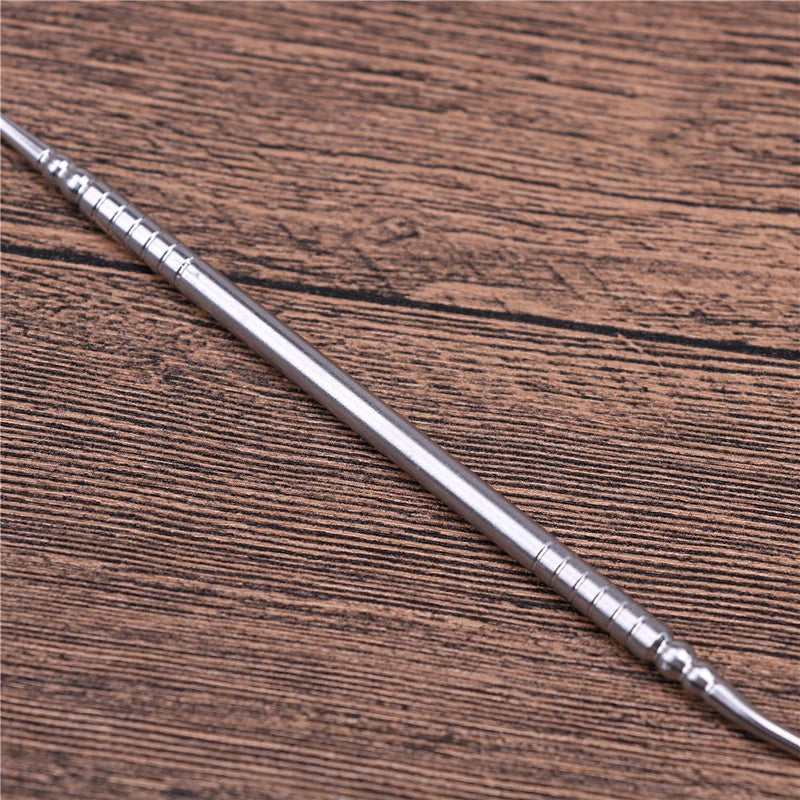 1PCS Stainless Steel Double-End Dental Tool – Teeth Cleaner & Explorer Probe