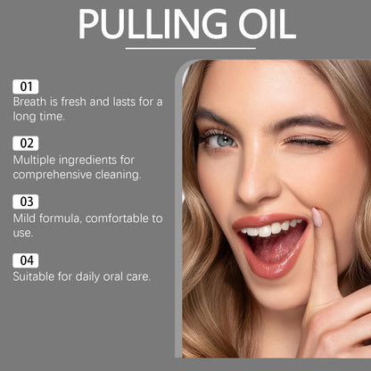 Woodsleep Coconut Pulling Oil Mouthwash – Herbal Mint Teeth Cleaner
