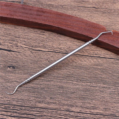 1PCS Stainless Steel Double-End Dental Tool – Teeth Cleaner & Explorer Probe