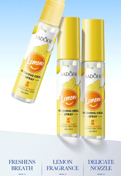 18ML Lemon Oral Fresh Mouth Spray – Alcohol-Free Fresh Breath Spray