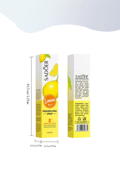 18ML Lemon Oral Fresh Mouth Spray – Alcohol-Free Fresh Breath Spray