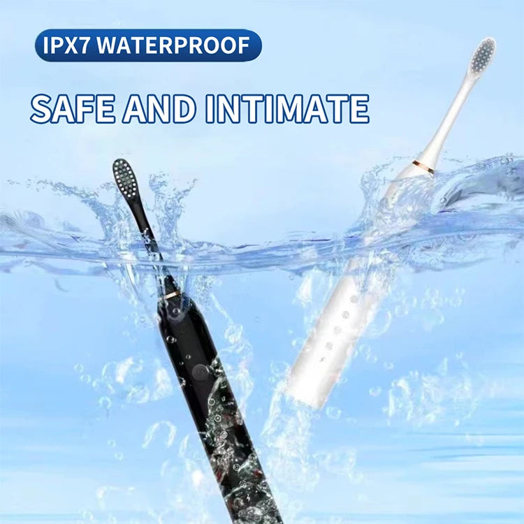 Electric Ultrasonic Toothbrush – Six Speed Modes, Waterproof, USB Rechargeable