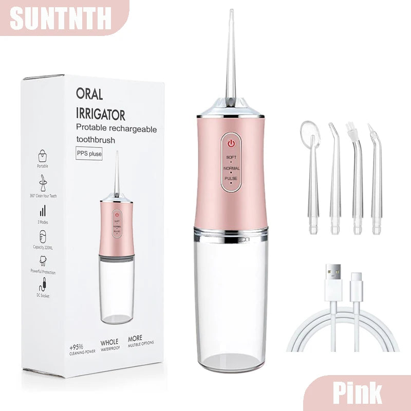 220ml Dental Irrigator & Sonic Teeth Scaler – Portable Oral Cleaning Tool