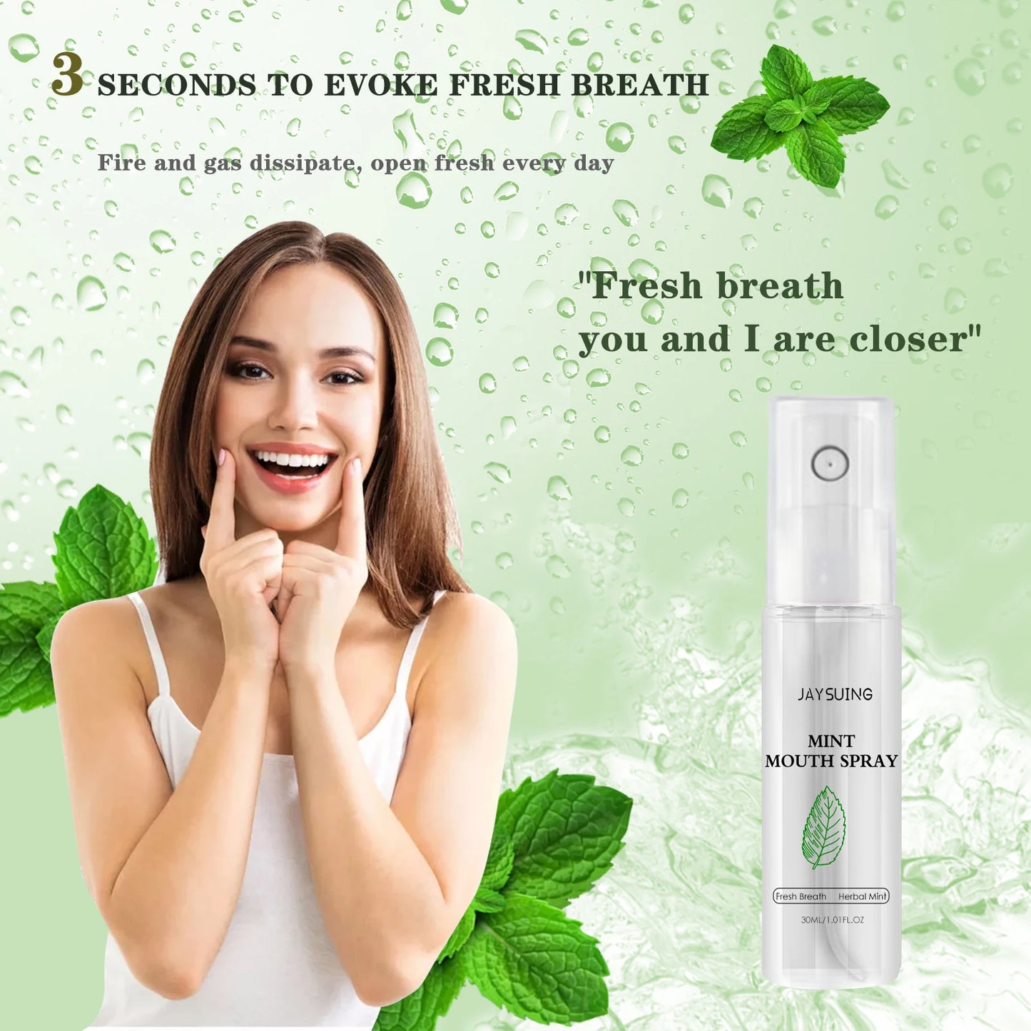 30ml Long-Lasting Fresh Mouth Spray – Mint Flavor
