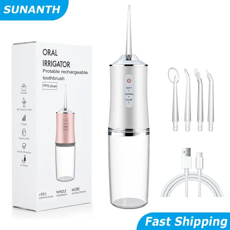 Portable Cordless Water Flosser – 3 Modes Rechargeable Oral Irrigator