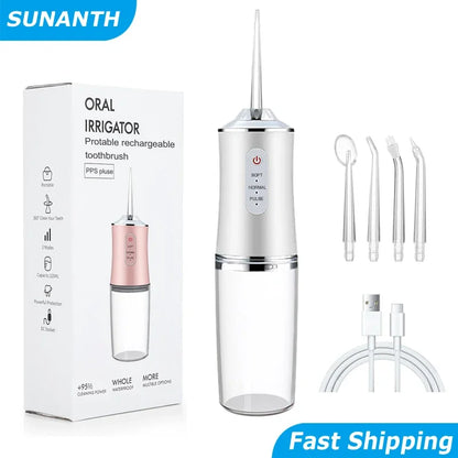 Portable Cordless Water Flosser – 3 Modes Rechargeable Oral Irrigator