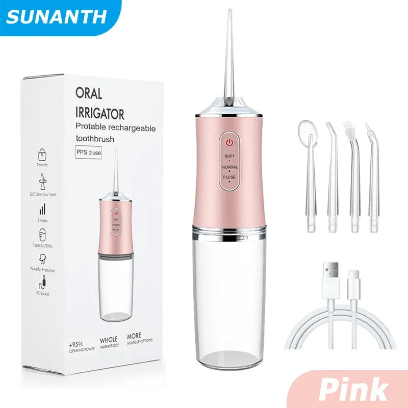 Portable Cordless Water Flosser – 3 Modes Rechargeable Oral Irrigator