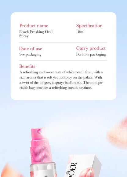 18ML Lemon Oral Fresh Mouth Spray – Alcohol-Free Fresh Breath Spray