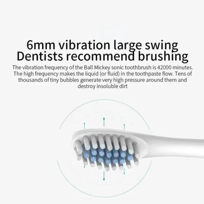 Electric Ultrasonic Toothbrush – Six Speed Modes, Waterproof, USB Rechargeable