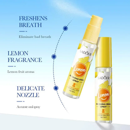 18ML Lemon Oral Fresh Mouth Spray – Alcohol-Free Fresh Breath Spray
