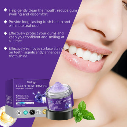 Teeth Whitening Purple Powder – Deep Clean & Gum Support Toothpaste