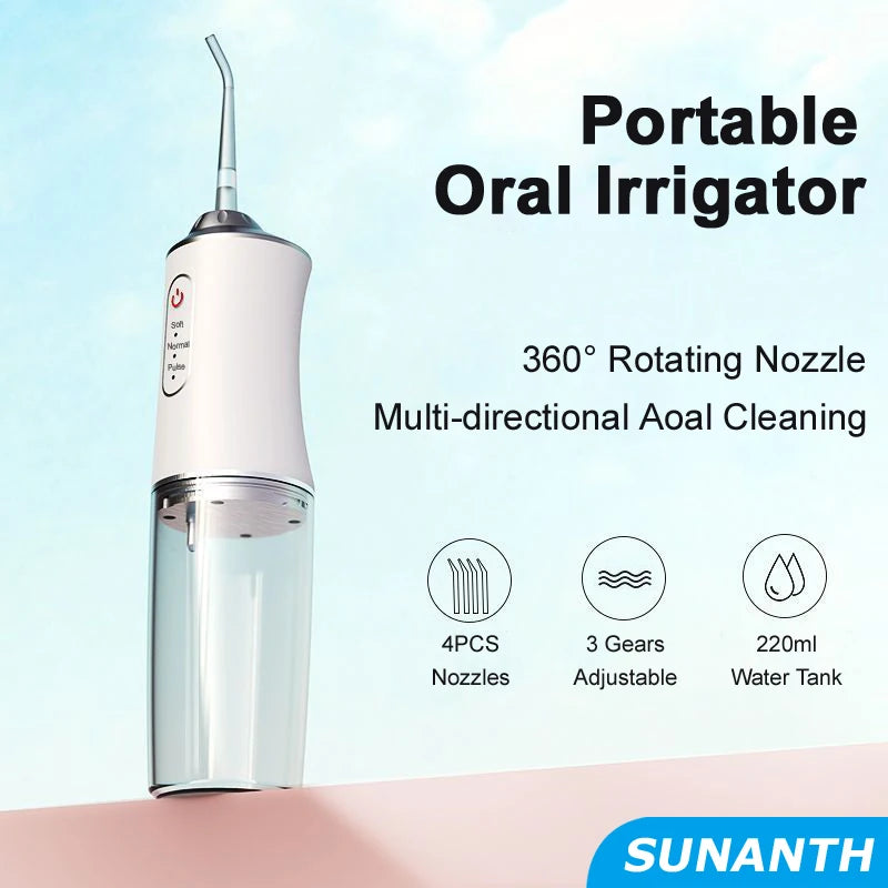 Portable Cordless Water Flosser – 3 Modes Rechargeable Oral Irrigator