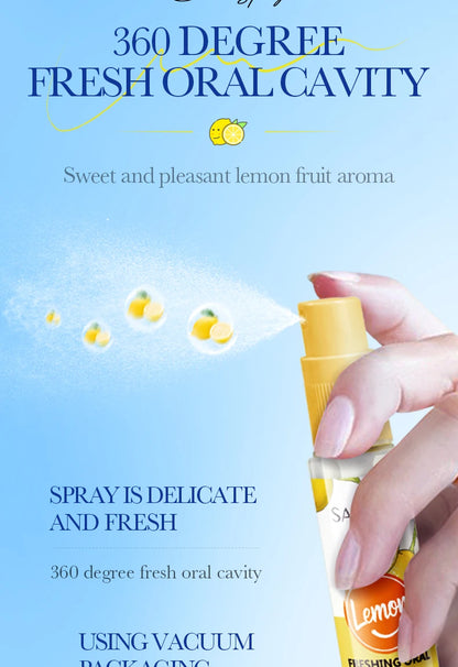 18ML Lemon Oral Fresh Mouth Spray – Alcohol-Free Fresh Breath Spray