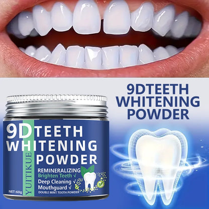 9D Teeth Whitening Powder – Dual Mint Deep Cleaning Dental Care