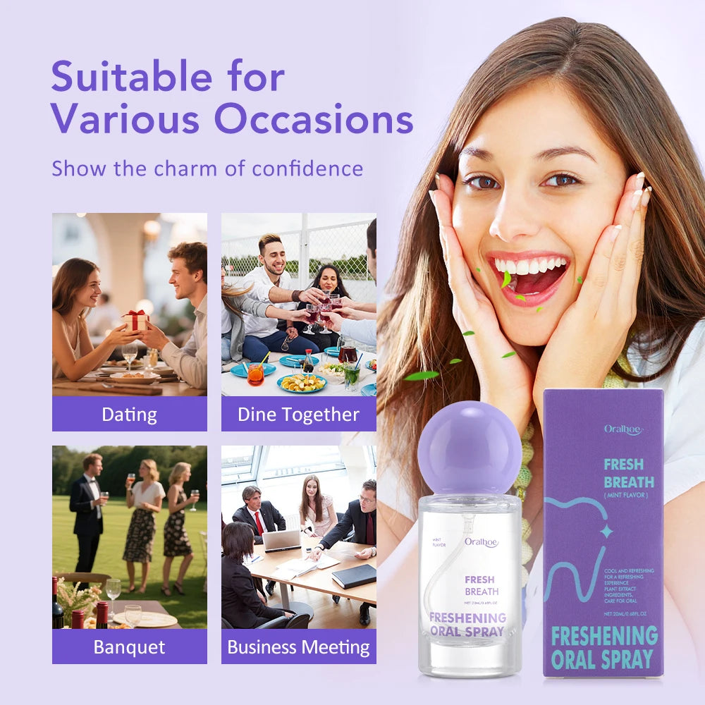 Long-Lasting Mint Oral Spray – Portable Fresh Breath Spray (20ml)
