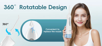 Cordless Water Dental Flosser – 300ML Portable Oral Irrigator