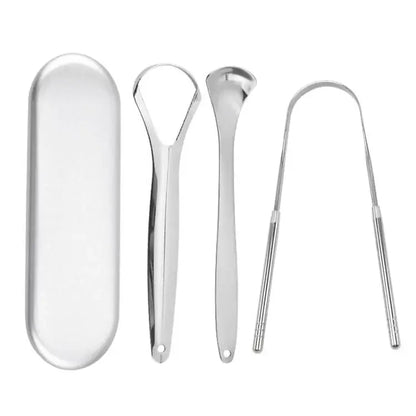 Premium 1pcs/3pcs Metal Tongue Scraper Cleaner