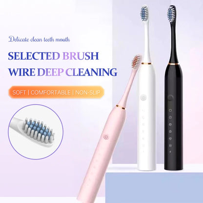 Electric Ultrasonic Toothbrush – Six Speed Modes, Waterproof, USB Rechargeable