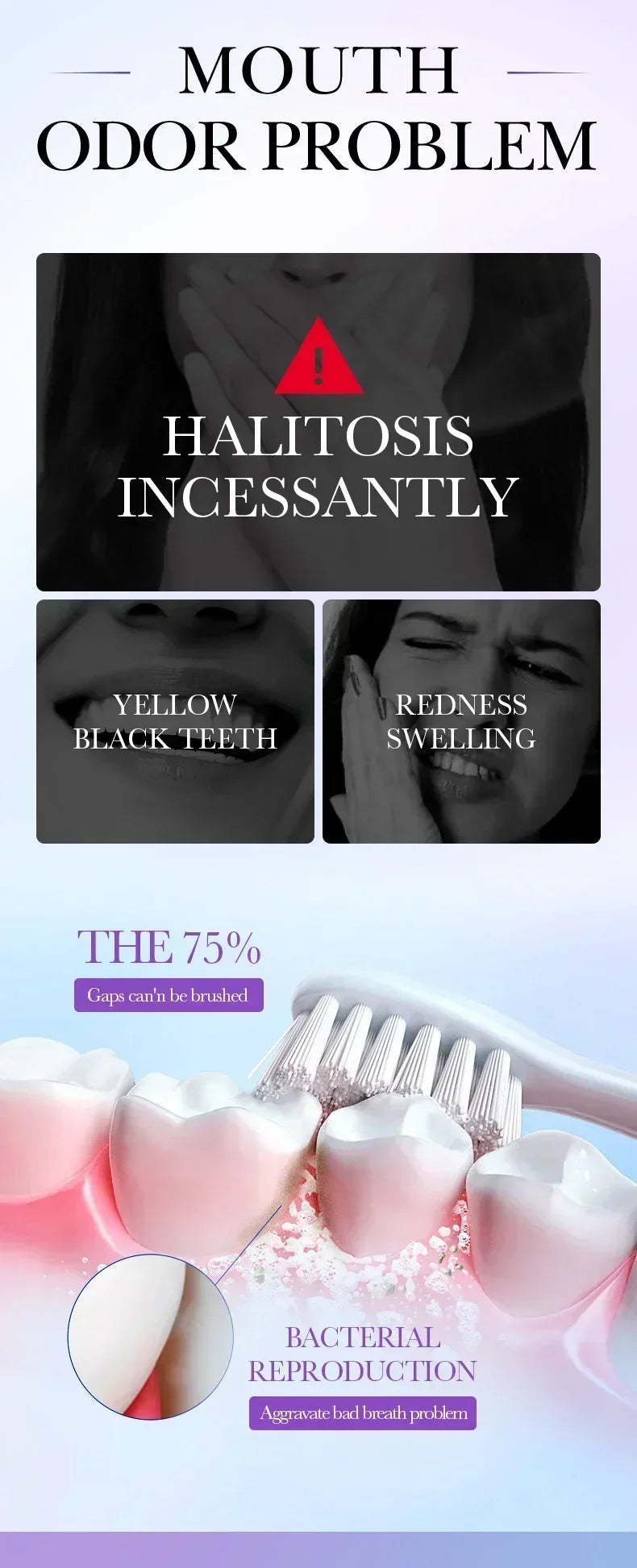 V34 Whitening Mouthwash – Travel-Friendly 20-Pack