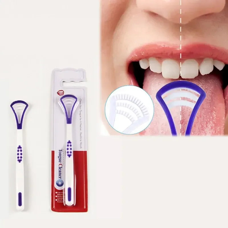 1PCS Tongue Brush & Tongue Cleaner Scraper