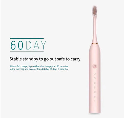 Electric Ultrasonic Toothbrush – Six Speed Modes, Waterproof, USB Rechargeable