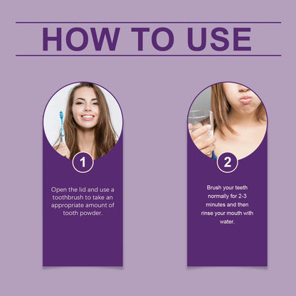 Teeth Whitening Purple Powder – Deep Clean & Gum Support Toothpaste