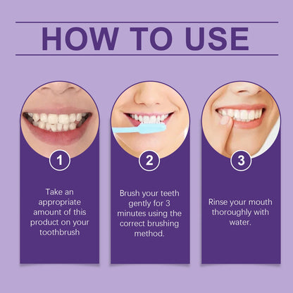 Teeth Whitening Purple Powder – Deep Clean & Gum Support Toothpaste
