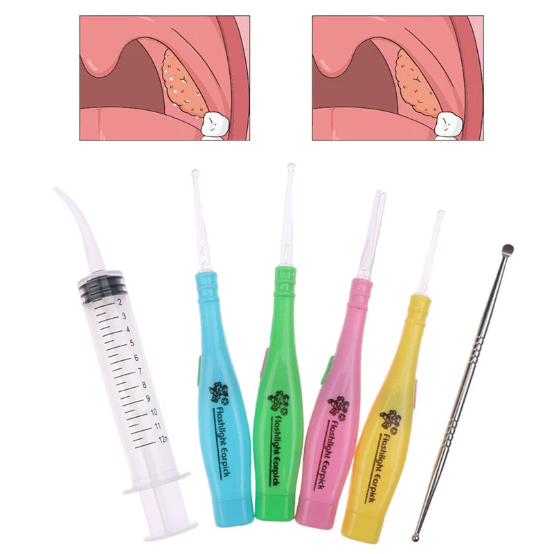 Tonsil Stone Remover  – LED Light Stainless Steel Kit