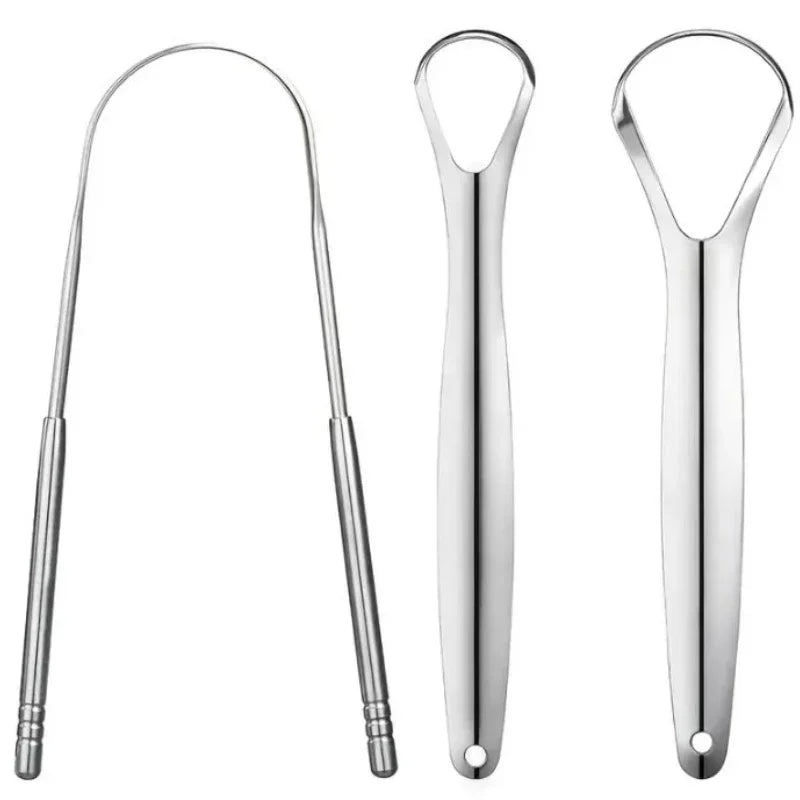 Premium 1pcs/3pcs Metal Tongue Scraper Cleaner