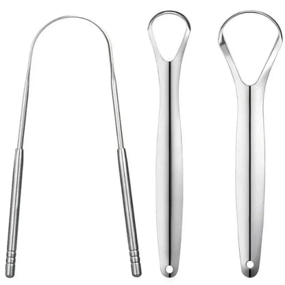 Premium 1pcs/3pcs Metal Tongue Scraper Cleaner