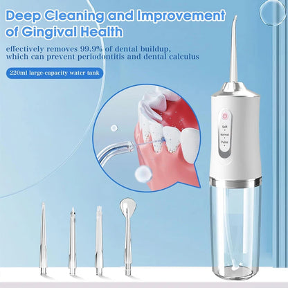 220ml Dental Irrigator & Sonic Teeth Scaler – Portable Oral Cleaning Tool