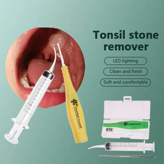 Tonsil Stone Remover  – LED Light Stainless Steel Kit