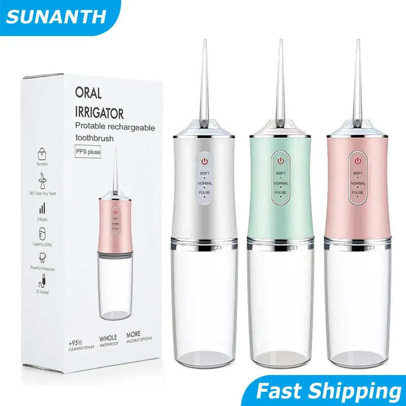 Portable Cordless Water Flosser – 3 Modes Rechargeable Oral Irrigator