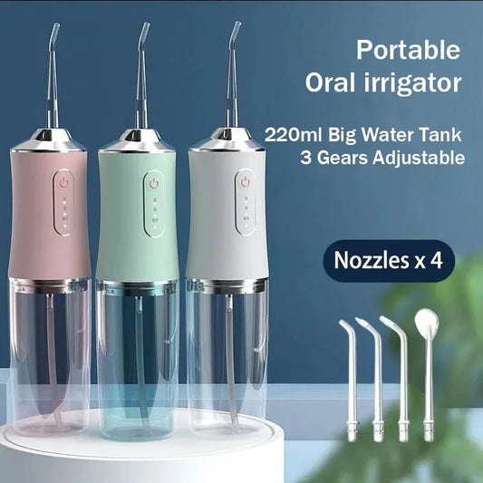 220ml Dental Irrigator & Sonic Teeth Scaler – Portable Oral Cleaning Tool