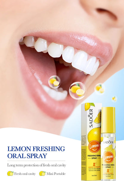 18ML Lemon Oral Fresh Mouth Spray – Alcohol-Free Fresh Breath Spray