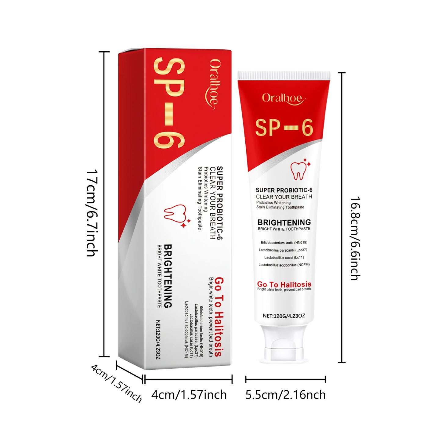 SP6 Probiotic Toothpaste – Deep Cleaning & Gum Protection (120g)
