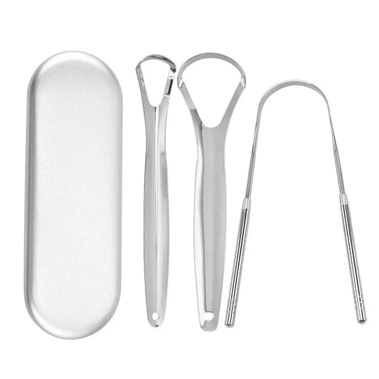 Premium 1pcs/3pcs Metal Tongue Scraper Cleaner