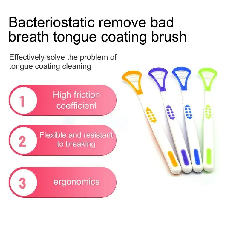 1PCS Tongue Brush & Tongue Cleaner Scraper