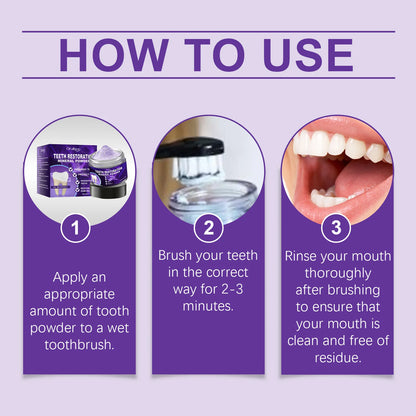 Teeth Whitening Purple Powder – Deep Clean & Gum Support Toothpaste