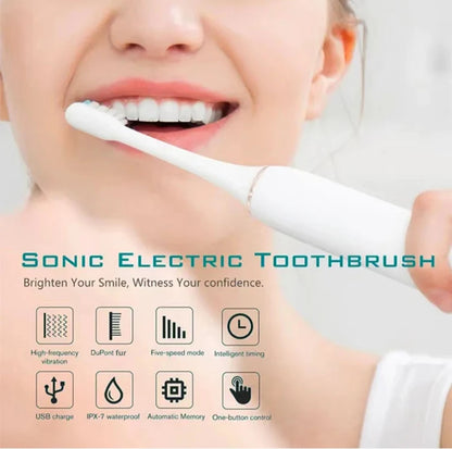 Electric Ultrasonic Toothbrush – Six Speed Modes, Waterproof, USB Rechargeable