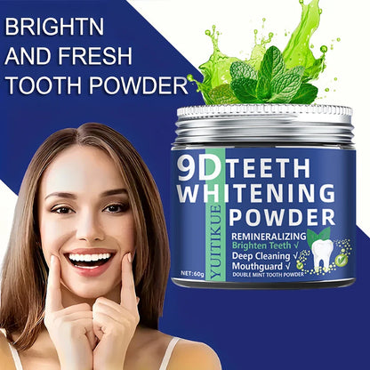 9D Teeth Whitening Powder – Dual Mint Deep Cleaning Dental Care