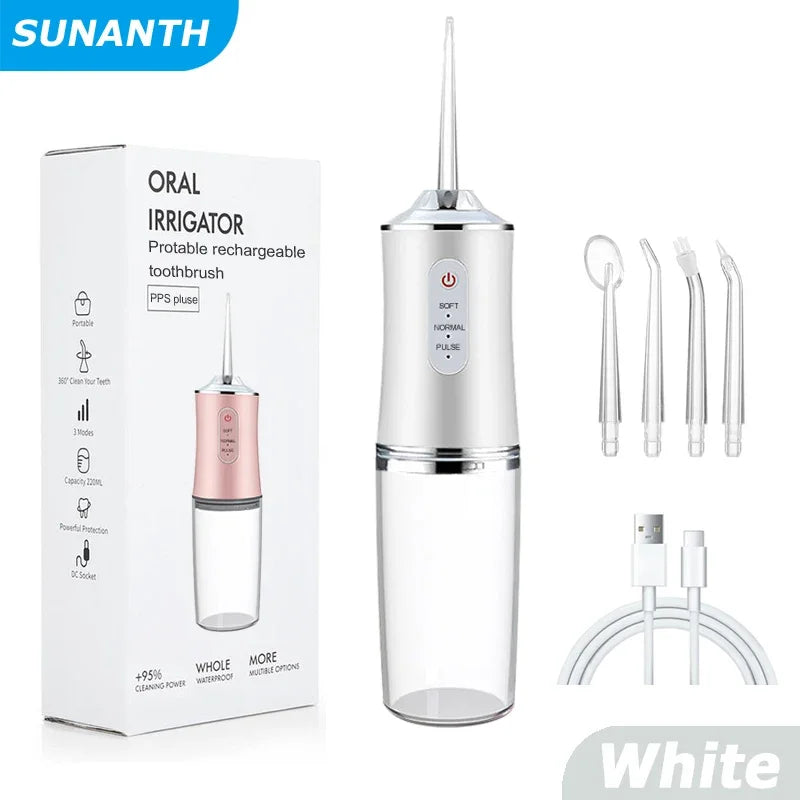 Portable Cordless Water Flosser – 3 Modes Rechargeable Oral Irrigator