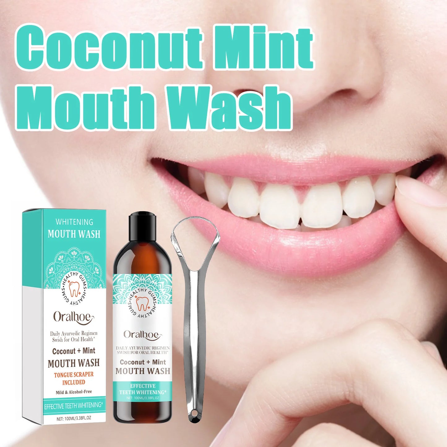 Coconut Mint Oil Mouthwash – Teeth Whitening & Fresh Breath