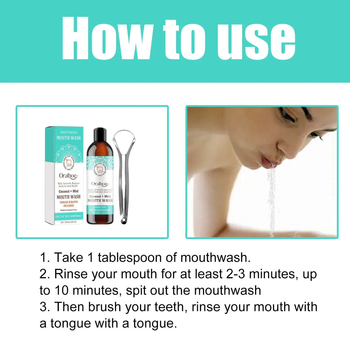 Coconut Mint Oil Mouthwash – Teeth Whitening & Fresh Breath