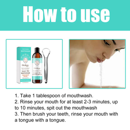 Coconut Mint Oil Mouthwash – Teeth Whitening & Fresh Breath