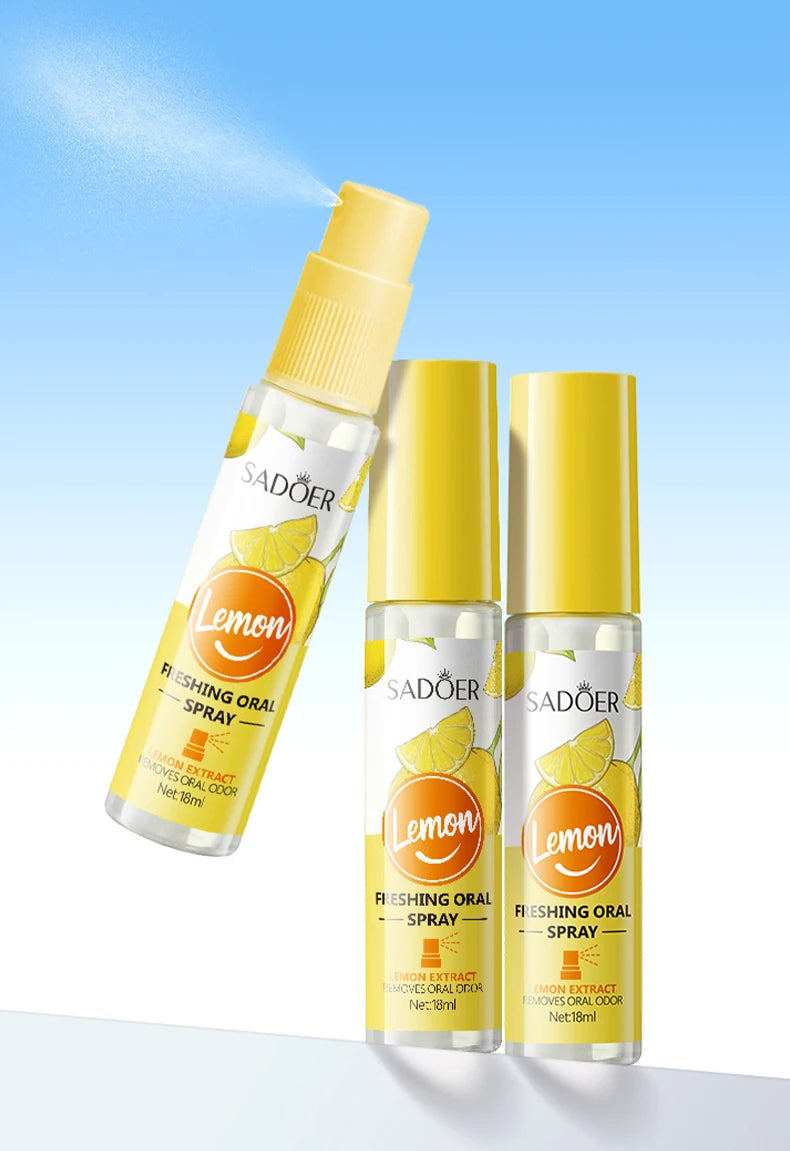 18ML Lemon Oral Fresh Mouth Spray – Alcohol-Free Fresh Breath Spray