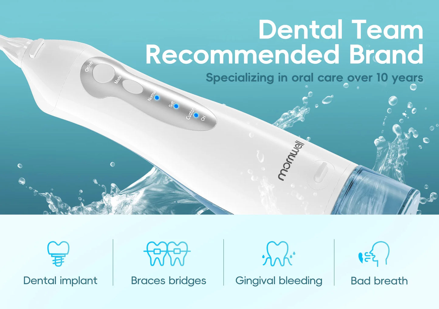 Cordless Water Dental Flosser – 300ML Portable Oral Irrigator