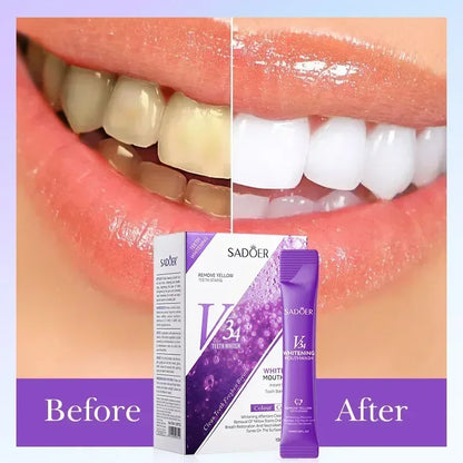 V34 Whitening Mouthwash – Travel-Friendly 20-Pack