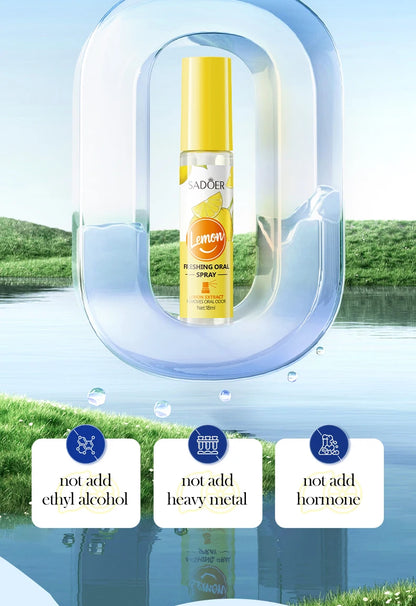 18ML Lemon Oral Fresh Mouth Spray – Alcohol-Free Fresh Breath Spray