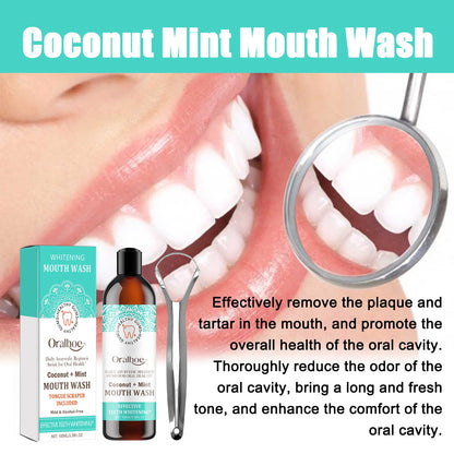 Coconut Mint Oil Mouthwash – Teeth Whitening & Fresh Breath